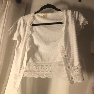 White button up top